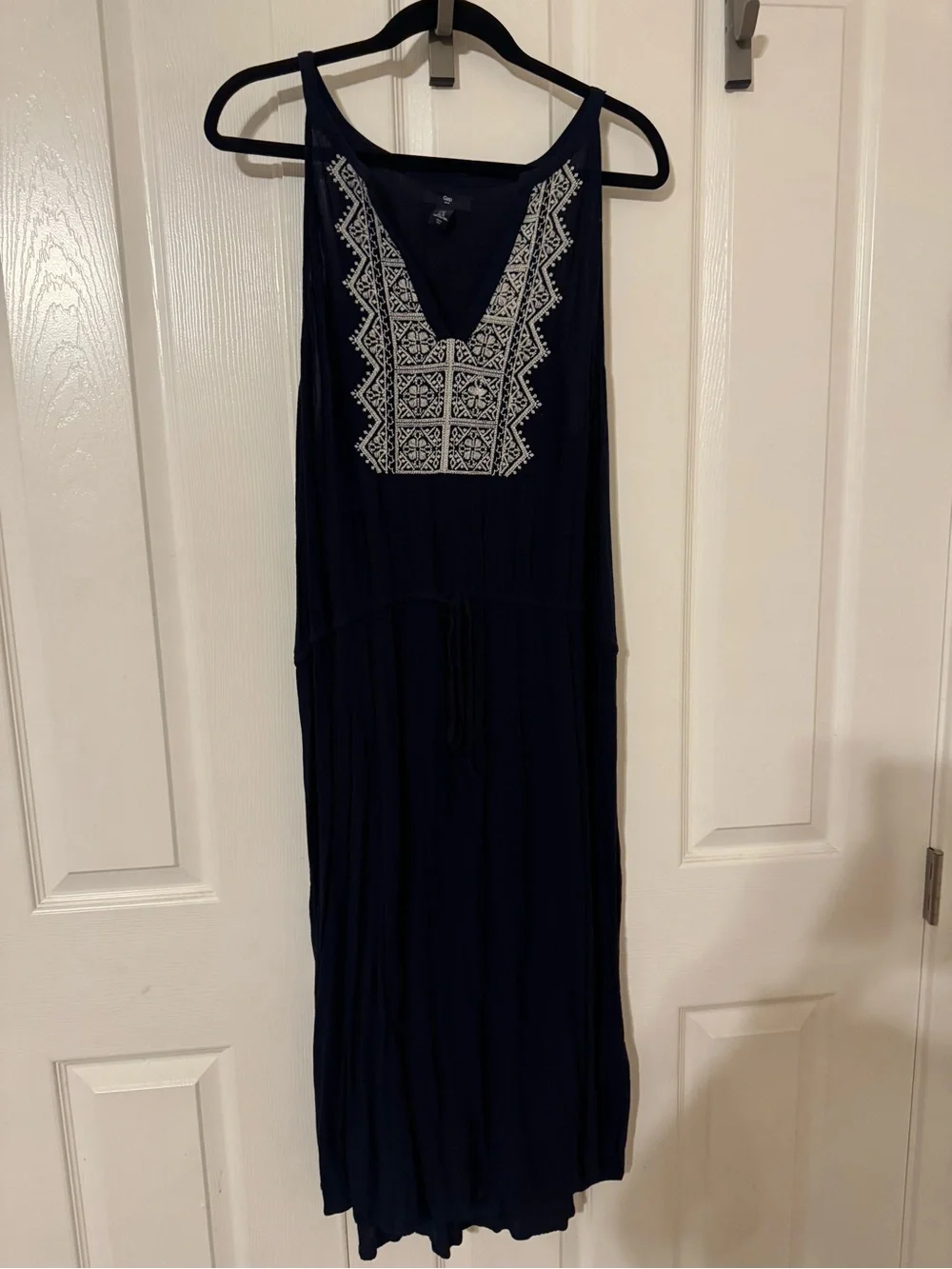 Gap Navy Embroidered V-Neck dress